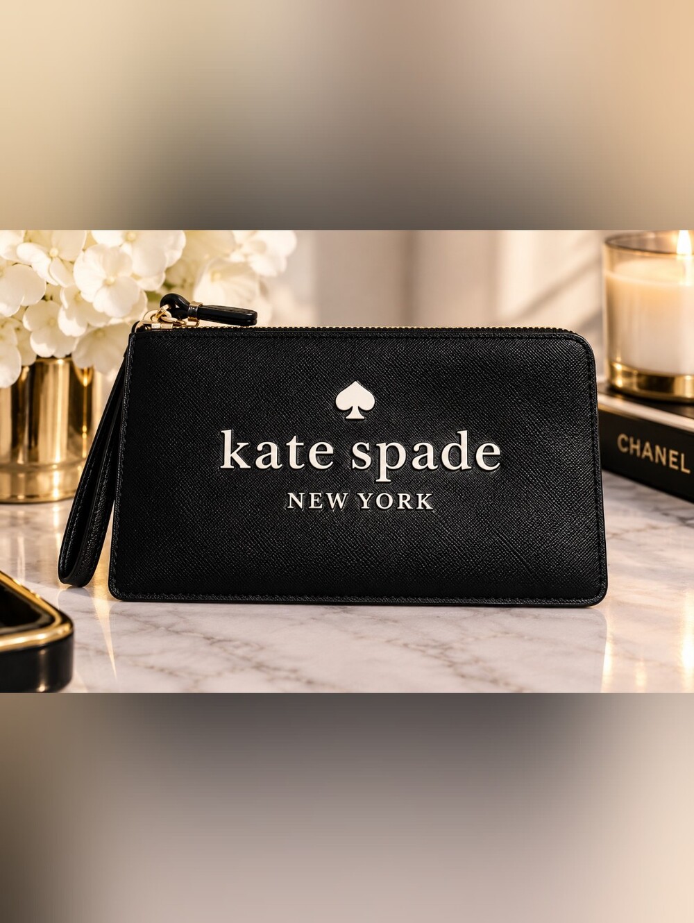 NWT kate spade Black Clutch